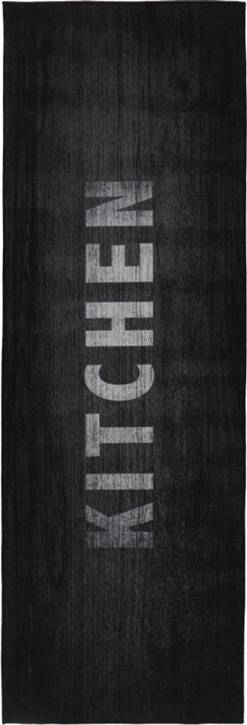 Lalee Luna Küchenläufer mit rutschfester Rückseite Küchenteppich maschinenwaschbar 30gr 60x180 cm grau silber KÜCHE
