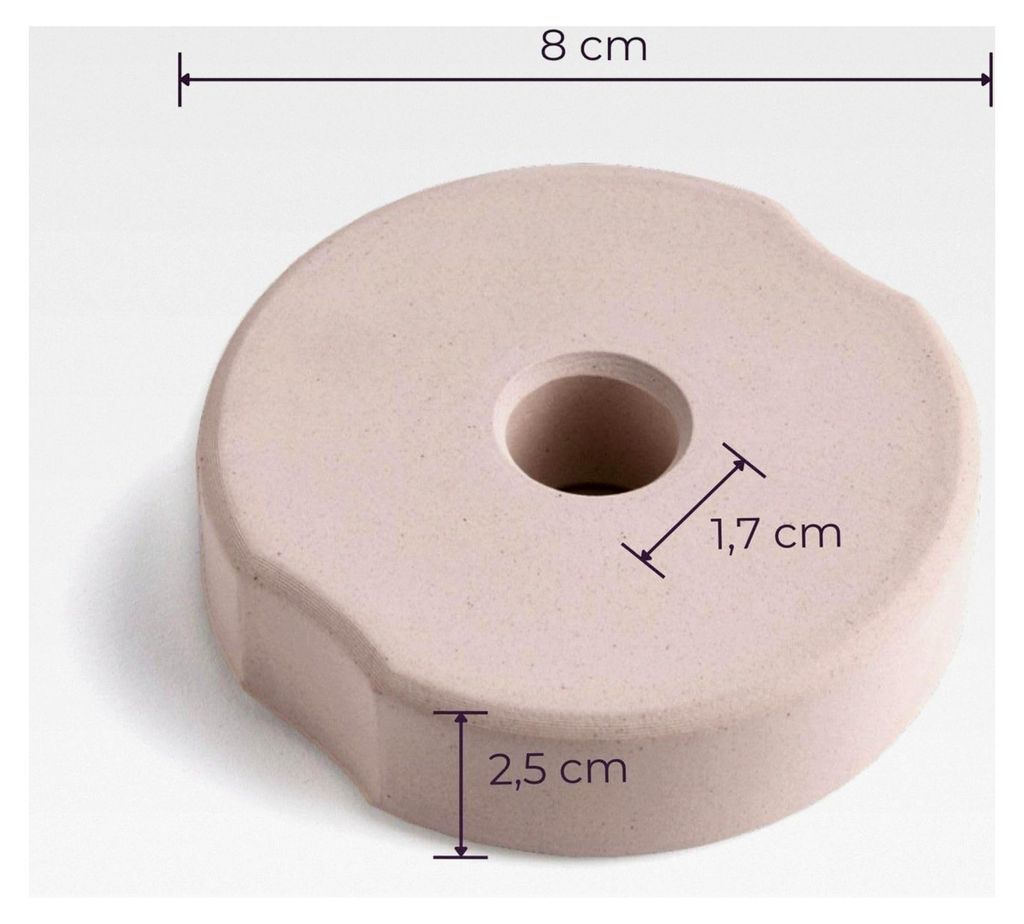 Beschwerungsstein 8 cm für Bügelglas zum Fermentieren von Sauerkraut (Beige, Keramik)