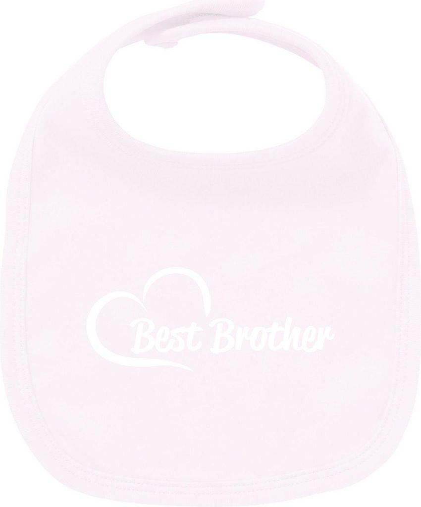 Huuraa Unisex Babylatz Best Brother Heart Geschenk Babypink Baumwolle Best Brother Mitbringsel