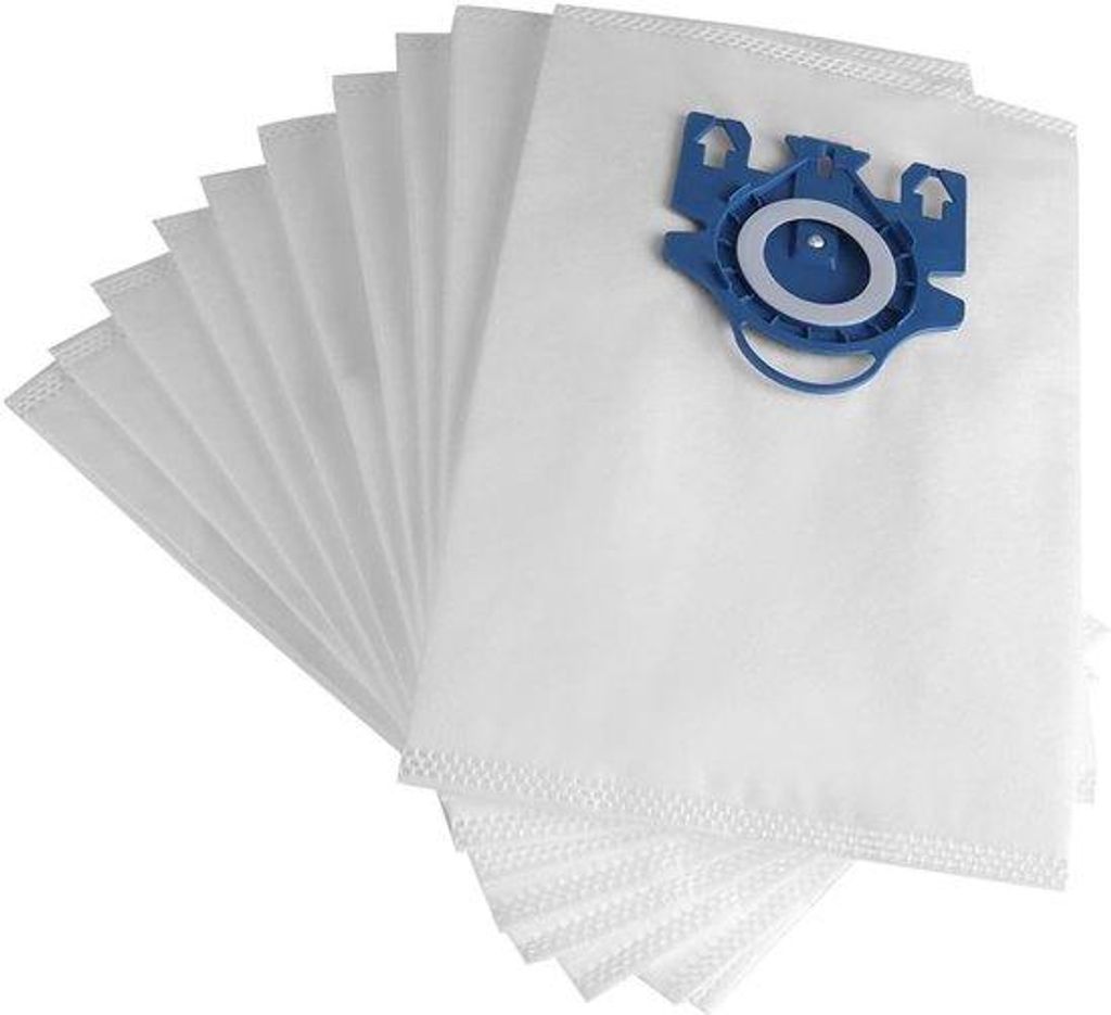 10er Stoffsaugsäcke Mikrofaser 5-Lagen Blauw Flans Universal für Miele C1 C2 C3