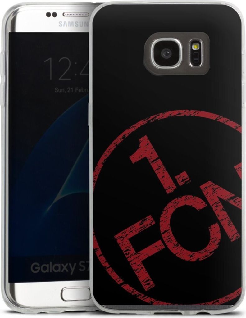 DeinDesign Slim Hülle für Samsung Galaxy S7 Edge Silikon Case Ultra Dünn Handyhülle 1. FCN Fanartikel Textur