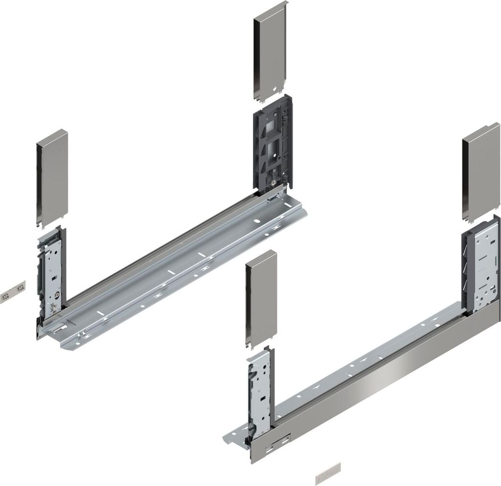 Blum Legrabox free H C Schubladenschienen Set | 1 Paar, 40kg 450mm | Tip On Vollauszug, arbonschwarz