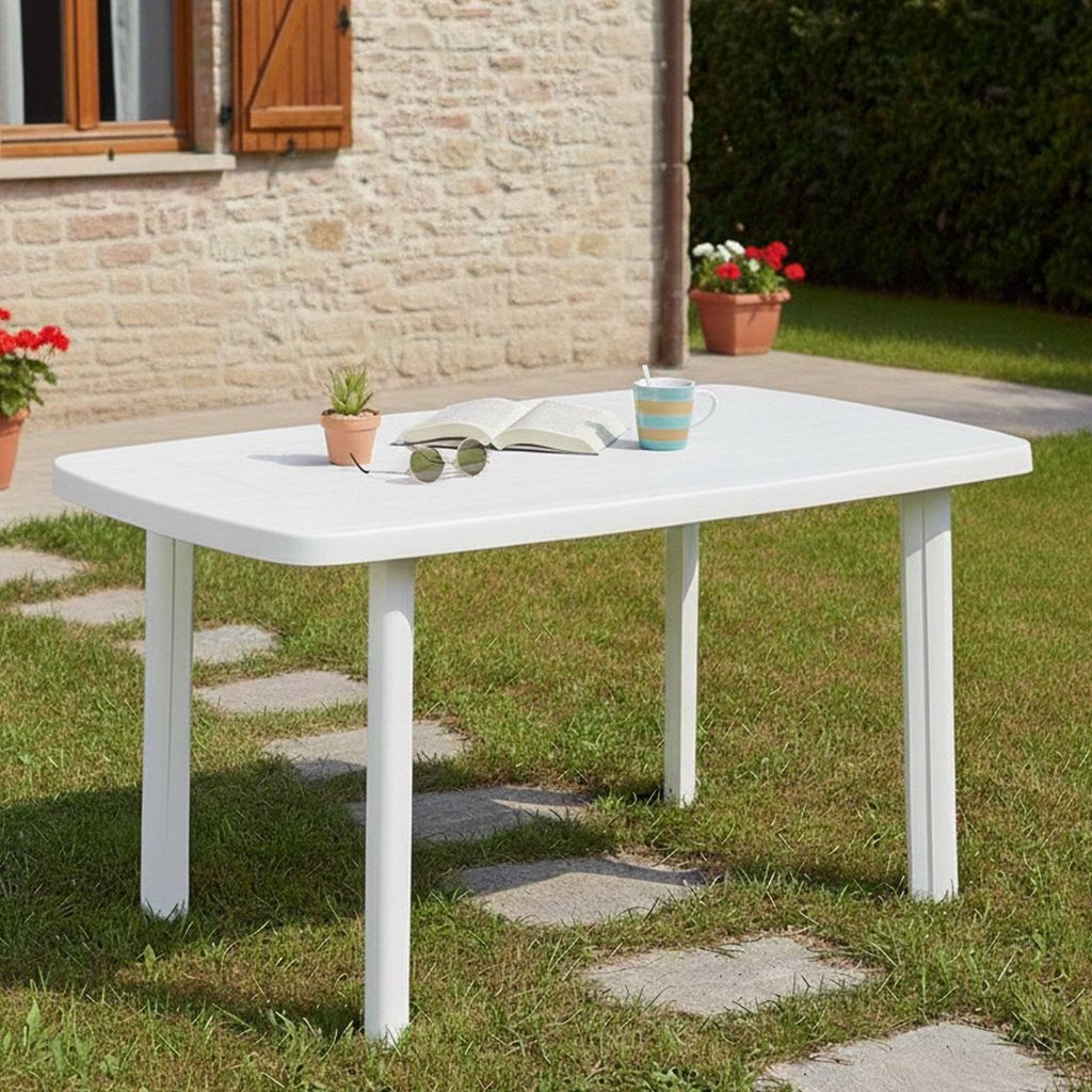 Progarden tuintafel "Faro", wit, van kunststof Productafbeelding 