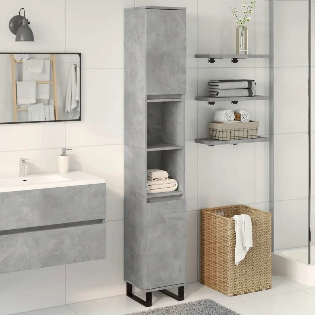 Colonna Bagno 30x30x190 Maison Exclusive Grigio Cemento | Arredo Moderno