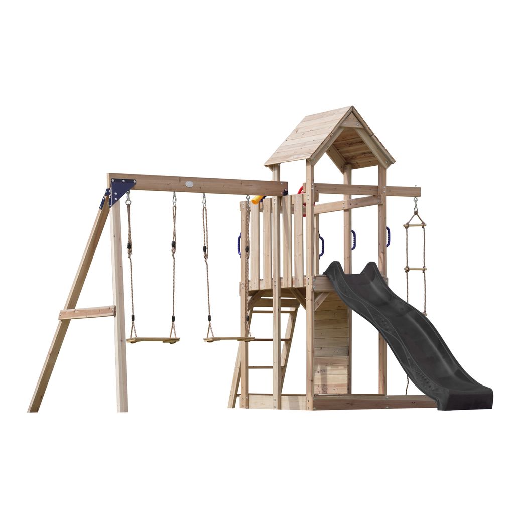 AXI Moos Tour de jeux en bois avec 2 balançoires & échelle Image du produit 