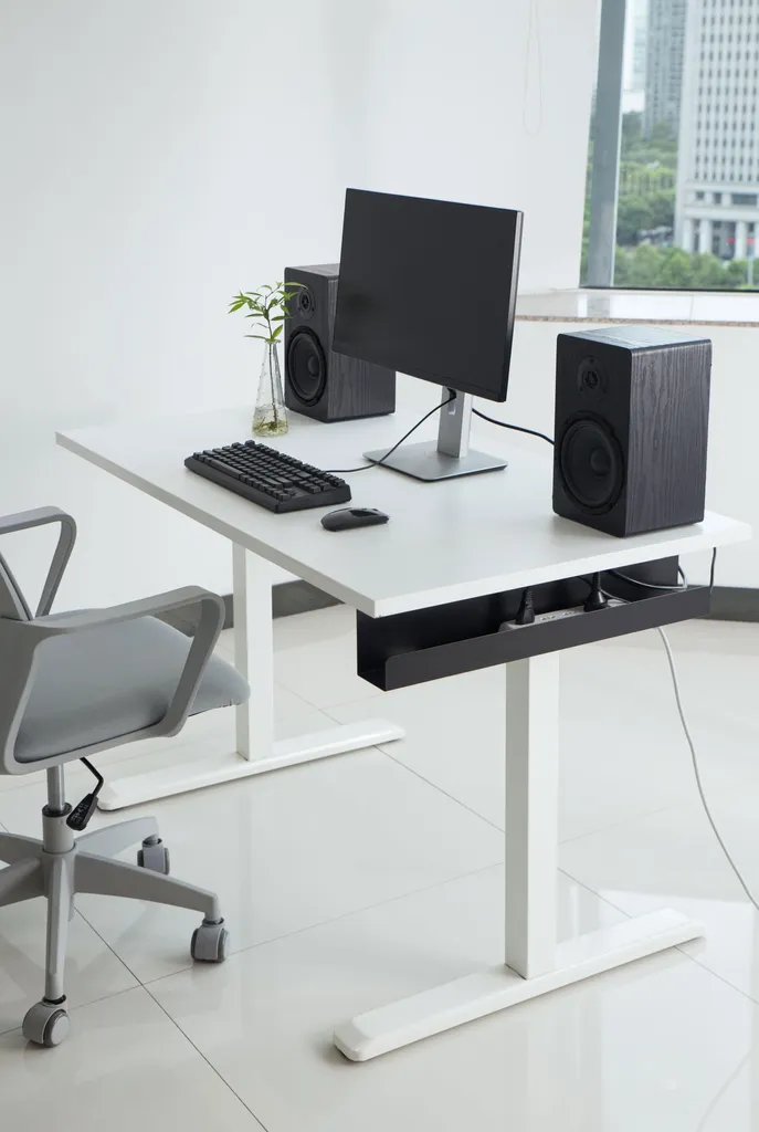 AlzaErgo CMT110 noir support écran robuste avec gestion de l'espace - 4