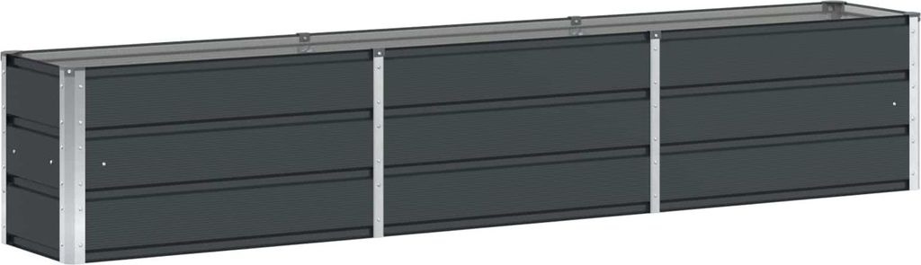 vidaXL Pflanzkübel Anthrazit 240 x 40 x 45 cm Stahl Produktbild 
