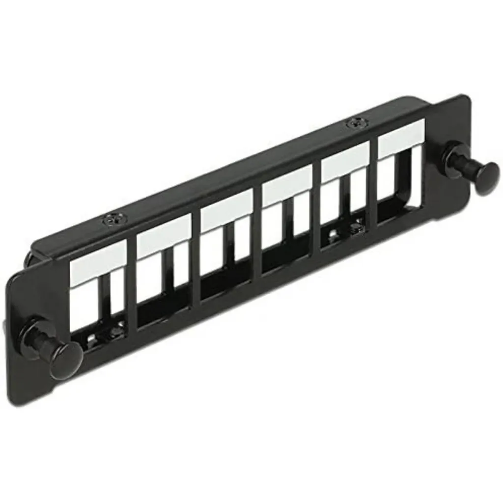 Support Keystone 6 ports Delock 86274 encastrable 45mm finition noir