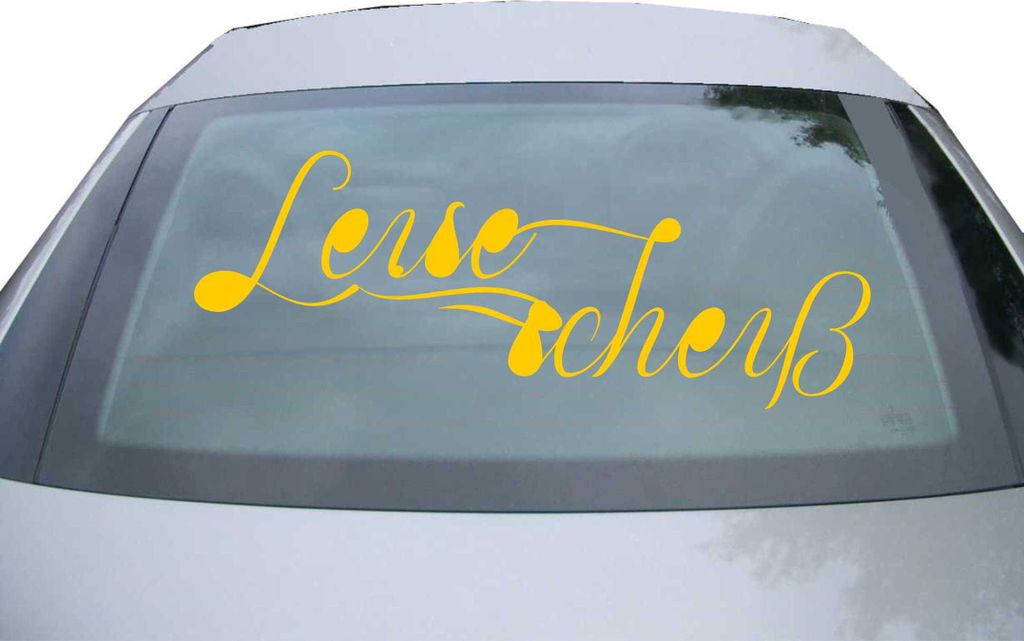Indigos UG - Aufkleber Heckscheibe & Motorklappe DE6968 - gold - 600x221 mm - Leise ist scheiße! - Auto Scheiben Fenster Heckklappe Tuning Racing ...