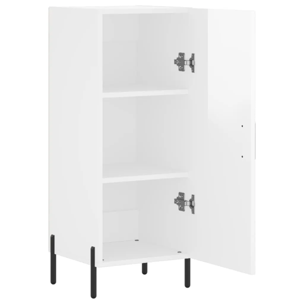 Mobile Credenza Bianca Lucida 34,5 cm vidaXL - Design Slim per Interni - 6
