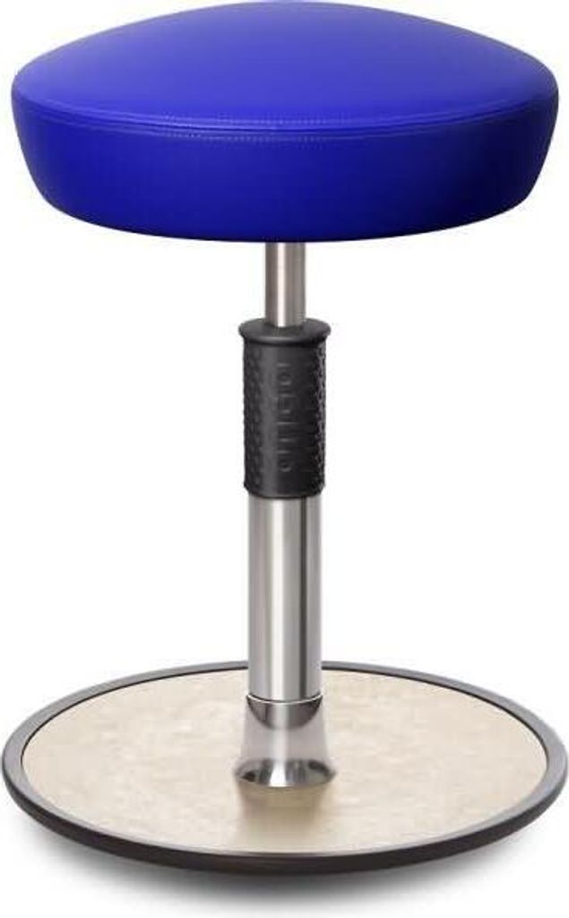 Sitz- Stehhocker Free Regular Hutsitz skai Kunstleder blau chrom /cremeweiß.