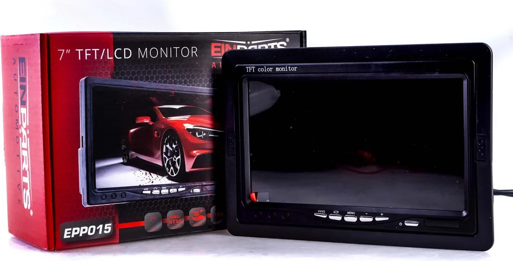 Écran voiture 7 pouces LCD 1280x960 HD moniteur de recul PAL NTSC