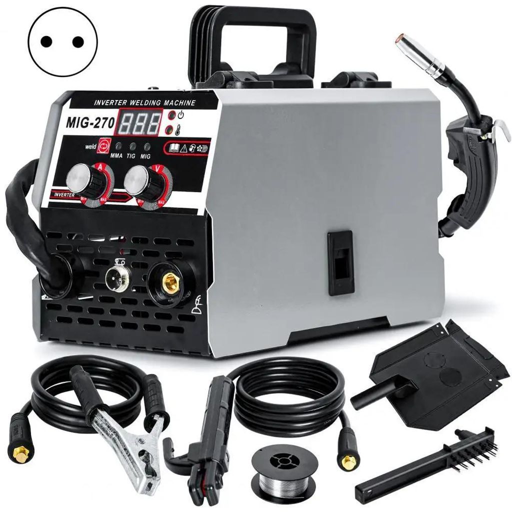 Schweißgerät - MIG/TIG Inverter - 3-in-1 - LED-Digitalanzeige - 220V - Schwarz