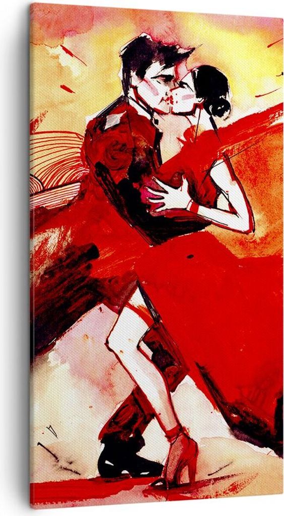 Bild auf Leinwand - Leinwandbild - tanzen sie - 45x80cm - Wand Bild - Wanddeko - Wandbilder - Leinwanddruck - Bilder - Kunstdruck - Wanddekoration ...