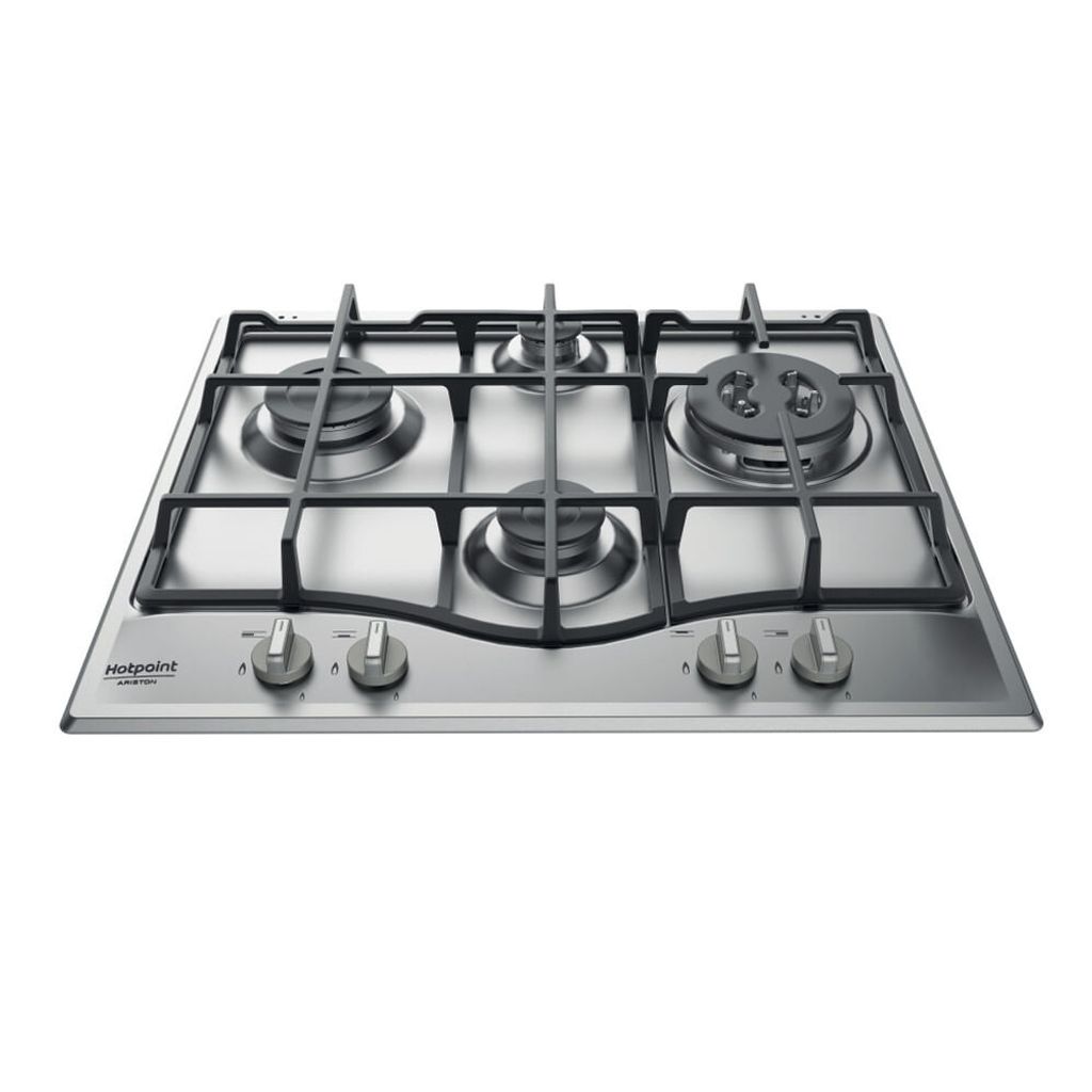 Hotpoint PCN 641 T/IX/HAR Einbau-Gaskochfeld, 60 cm, 4 Brenner