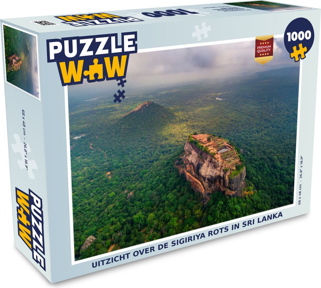 MuchoWow Puzzle 1000 Teile Blick auf den Sigiriya-Felsen in Sri Lanka - Erwachsene - Rätsel