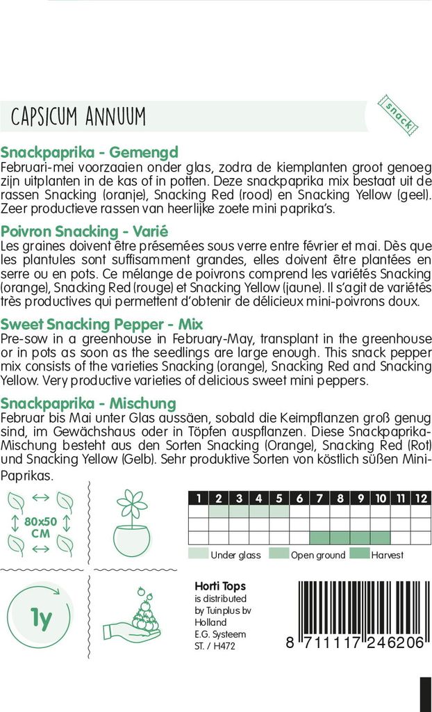 Snackpaprika Mix | Paprikasamen von Hortitops