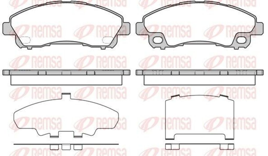 REMSA Bremsbeläge Satz Hinten Bremsklötze für MITSUBISHI CANTER Pritsche/Fahrgestell (FB, FE, FG) 1645.00