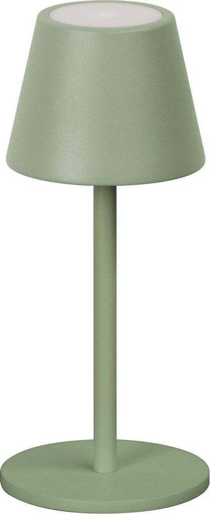 easy! by FHL 850750 Tischleuchte Außenleuchte Salerno Metall salbeigrün Akkubetrieb, USB Kabel