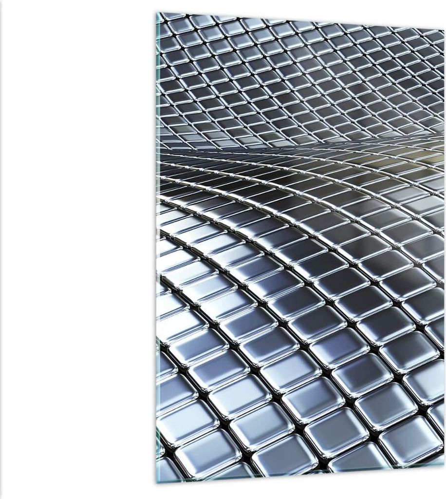 Bilder auf glas - Einteilig - Metall Matte Chrom Aluminium - 80x120cm - Glasbilder - Wandbilder - Bilder - Wanddekoration aus Glas - Glas Bilder - ...