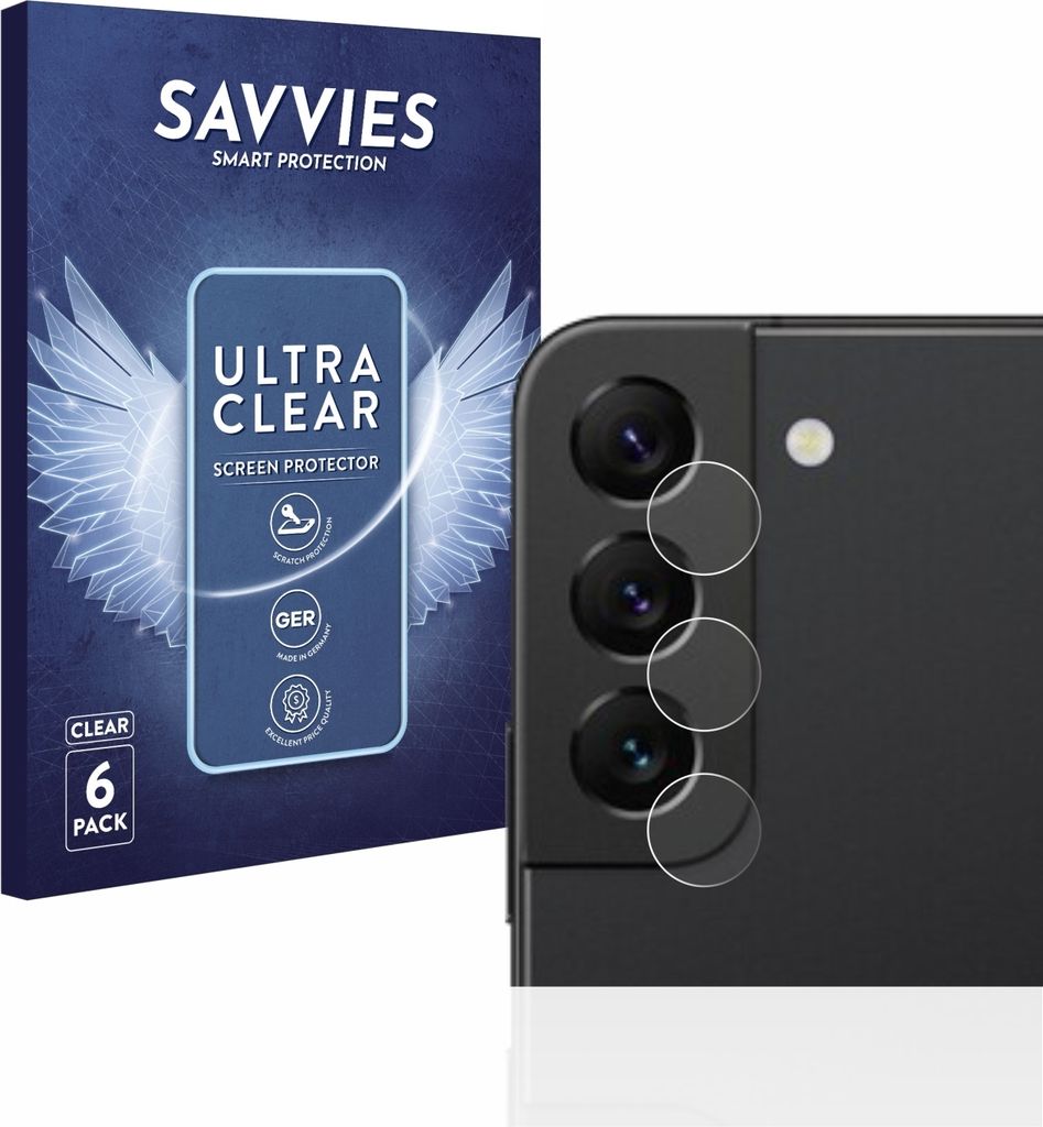 6x Für Samsung Galaxy S22 5G (NUR Kameraschutz) Schutzfolie Produktbild 