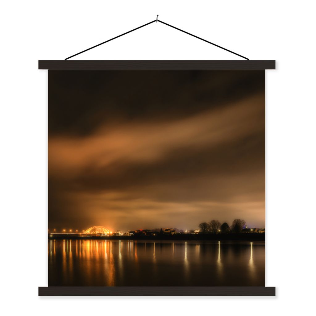 MuchoWow Textilposter Nijmegen - Luft - Licht 40x40 cm mit schwarzem Rahmen - Fotos