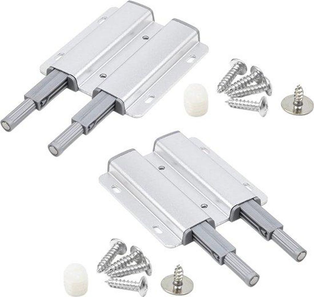 Magnetischer Drehklopfer für Türen und Schubladen | Push-to-Open-System für 2 Stück