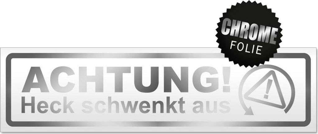 Achtung Heck schwenkt aus Magnetschild Schild magnetisch
