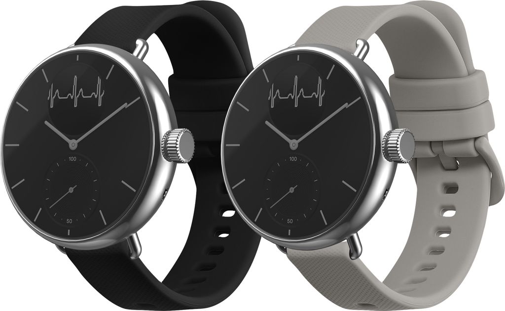 kwmobile 2x Sportarmband kompatibel mit Withings ScanWatch 38mm / Steel HR 36mm / Move ECG Armband - Fitnesstracker Band Set aus TPU Silikon