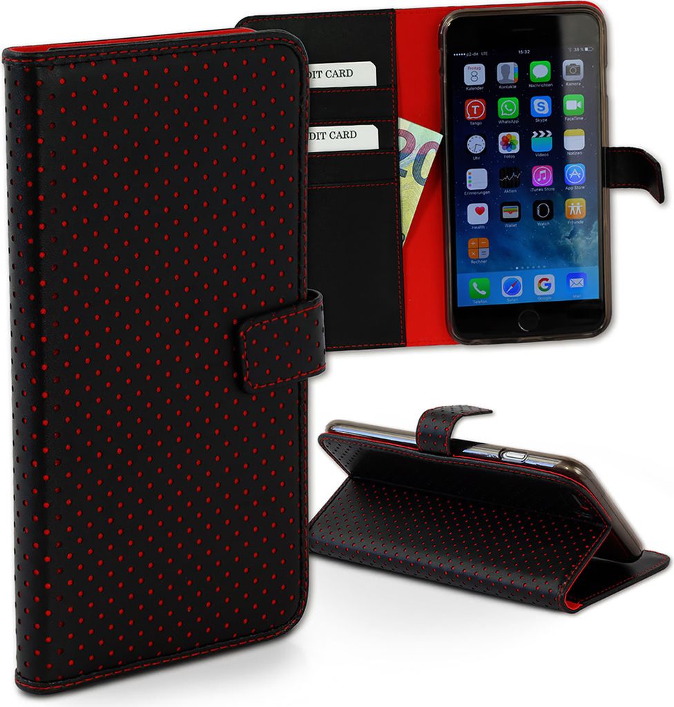 Handyhülle rot DrachenLeder Handyzubehör Kunstleder D2OME105R