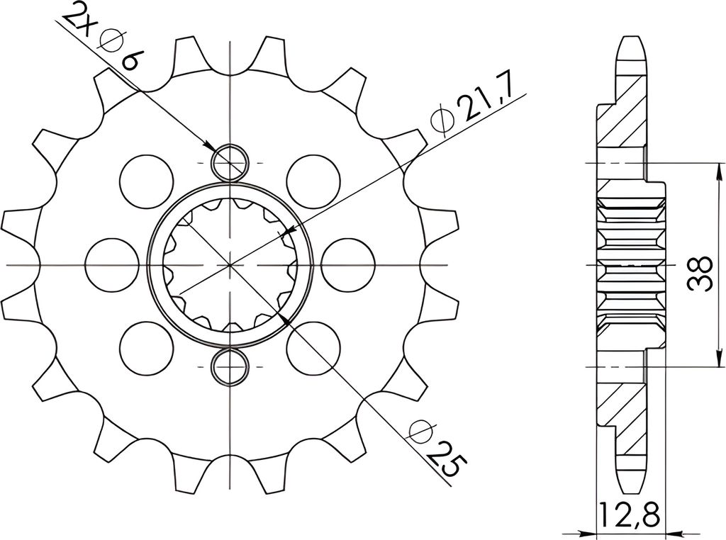 Ritzel Supersprox 520 - 14Z CST-511:14|feinverzahnt 21,6/25,0