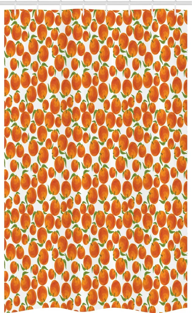 Tenda Doccia Organica Mandarini 120x180 Tessuto Alta Qualità ABAKUHAUS