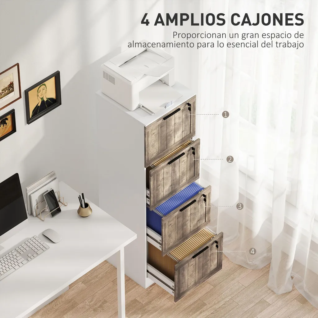 Destructeur de documents en bois blanc sécurisé - Modèle Office W40 - 3