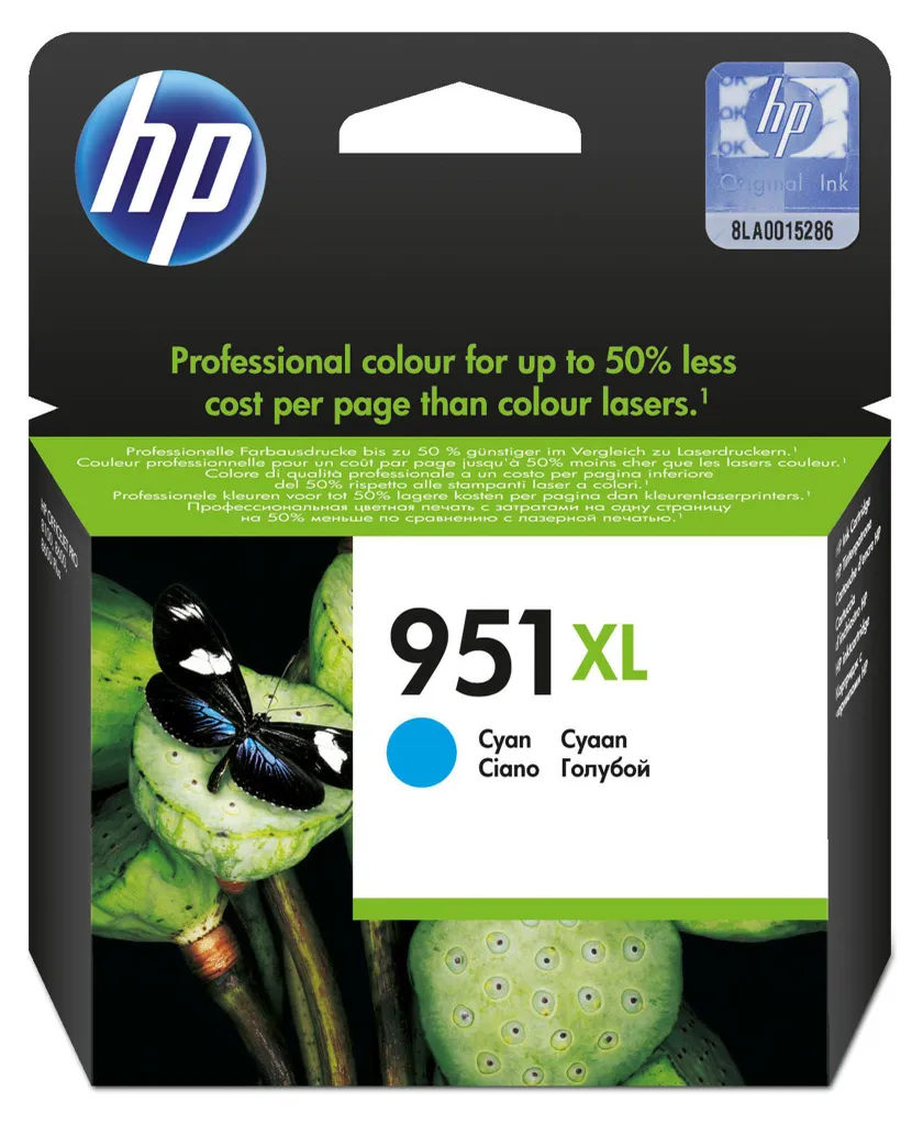 Cartuccia HP 951XL Ciano Originale CN046AE - Alta Resa per OfficeJet Pro