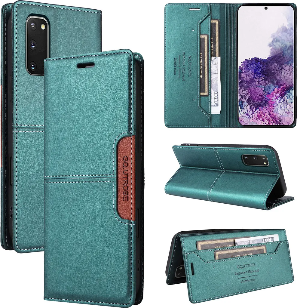 Custodia Elegante Samsung S20 FE Verde | Portafoglio in Pelle Chic
