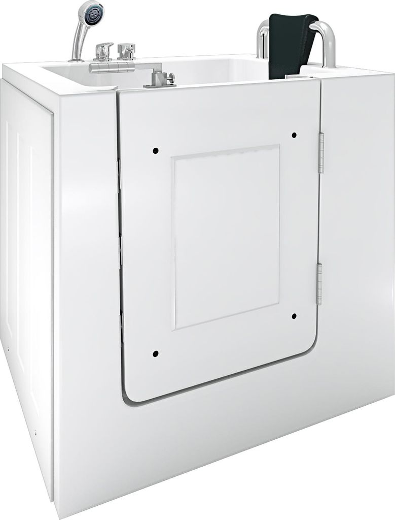 Sitzwanne Whirlpool Badewanne mit Tür S02WP-C-R 100x78cm