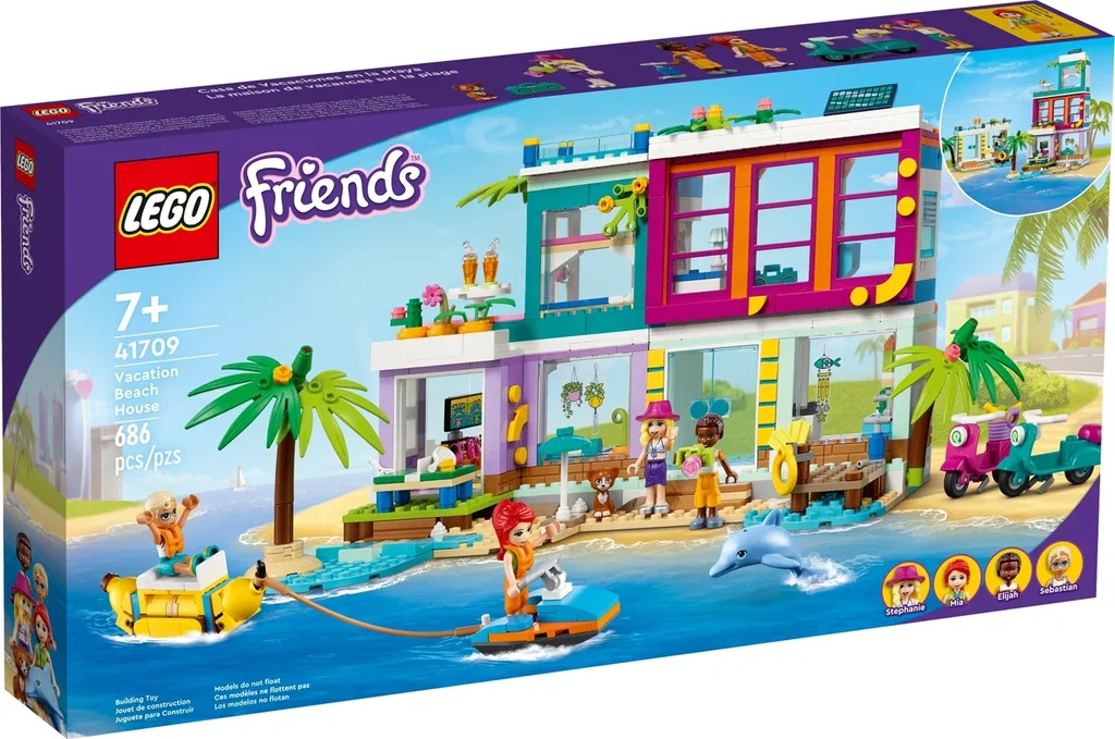 LEGO Friends 41709 Maison de Vacances à la Plage avec 607 Pièces
