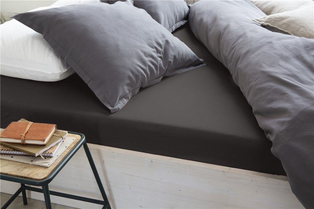 Walra Spannbettuch Jersey Stretch Anthrazit - 140x200/210 cm