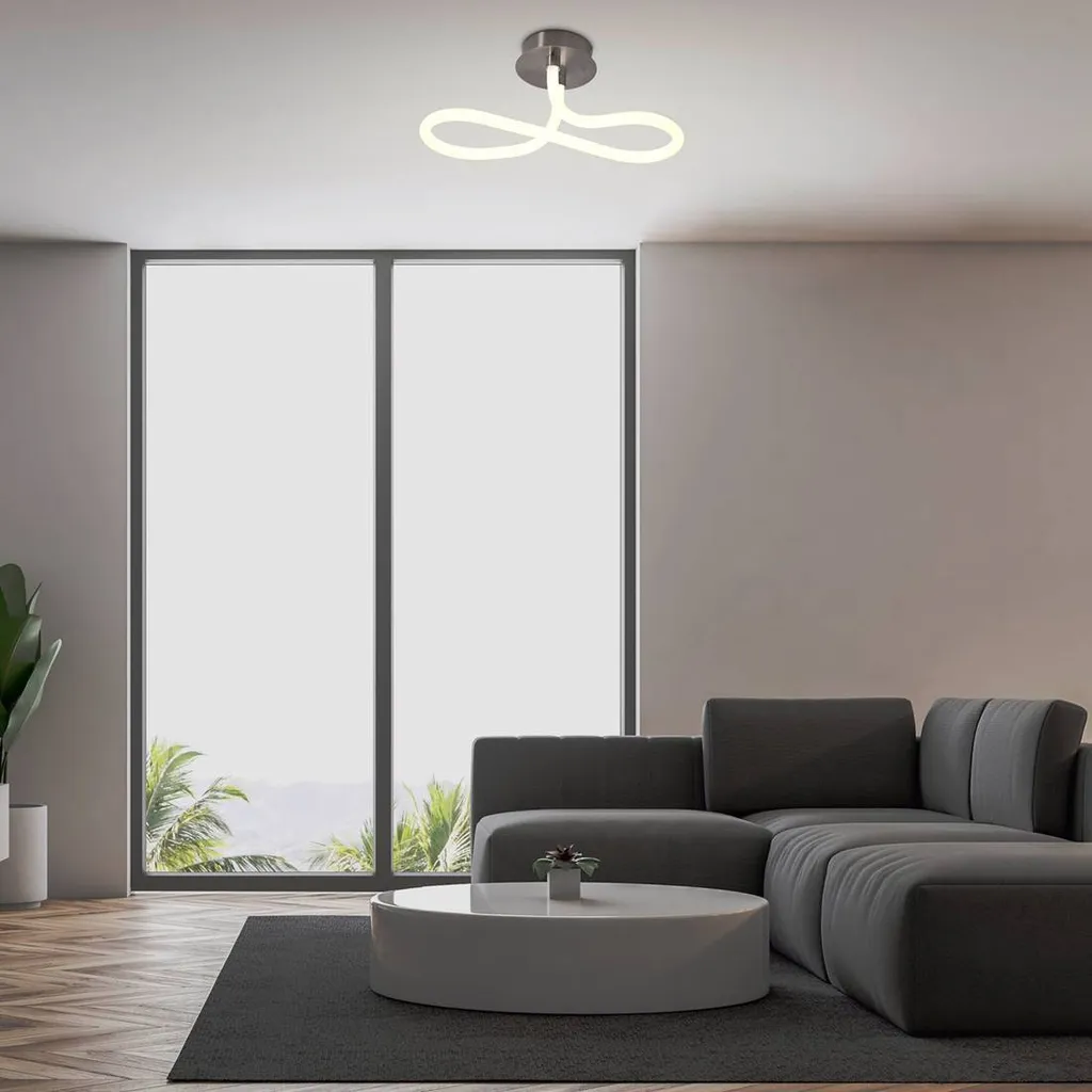 Luminaire Plafonnier LED Design Chrome Irelia 23W Rabalux pour Chambre