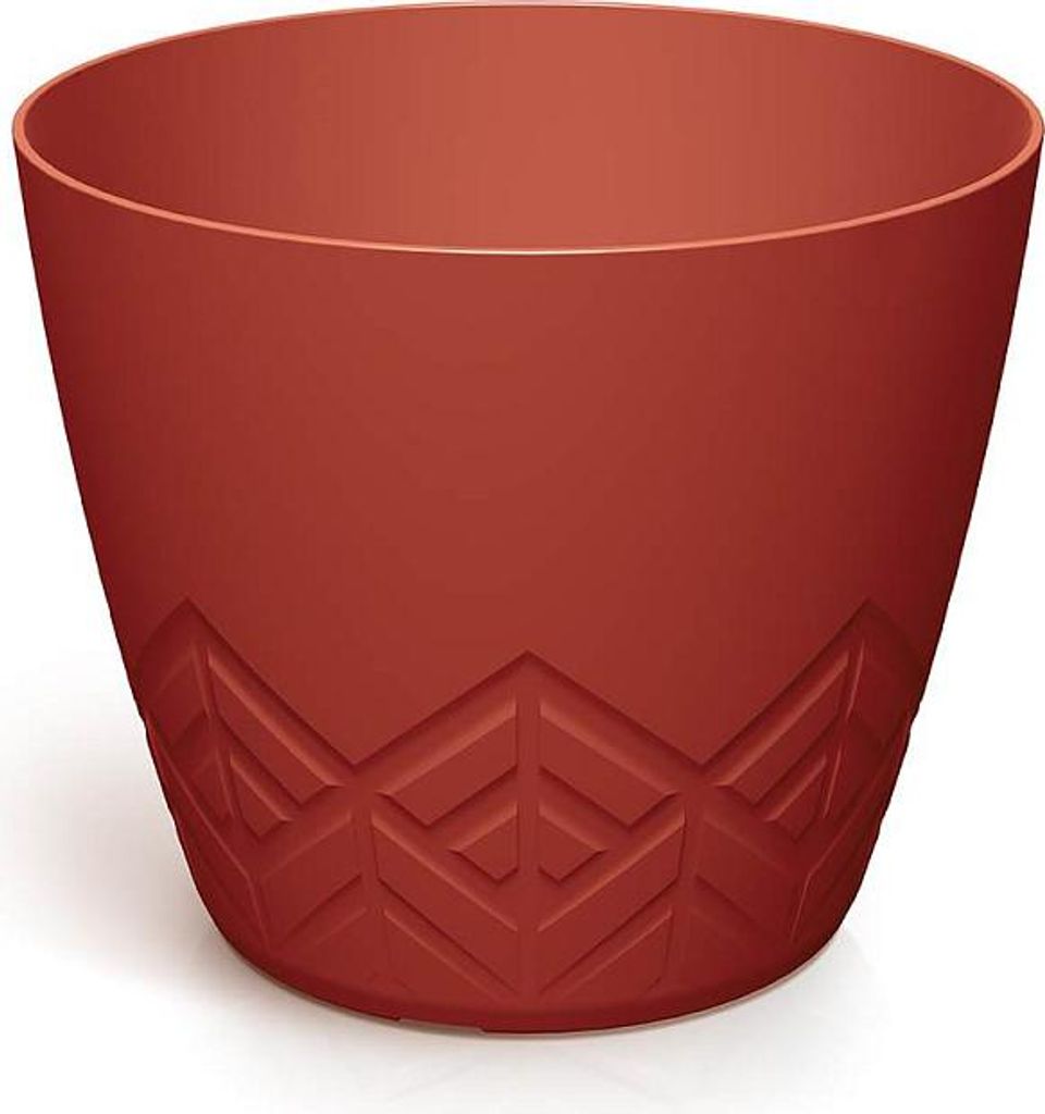 ARECO Blumentopf 13,8 cm - Farbe: Retrorot
