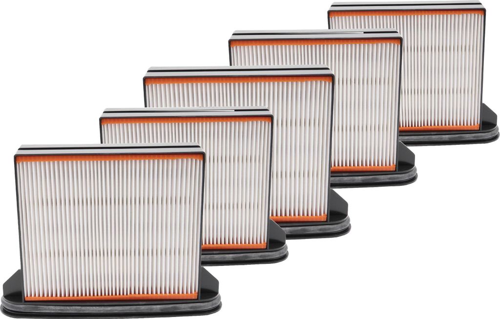 vhbw 5x Staubsaugerfilter kompatibel mit Starmix ISC L-1625 / L-1625 TOP, ISC L-1650 TOP, ISC M-1625 SAFE Staubsauger - HEPA Filter Schwarz Grau Weiß