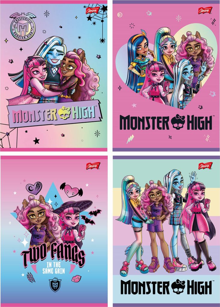 Monster High Notizbuch A5 16k Raster Unipap Produktbild 