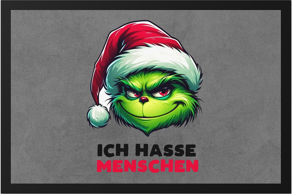 Ich hasse Menschen Fußmatte Anti Weihnachten Lustig Ironisch Weihnachtshasser