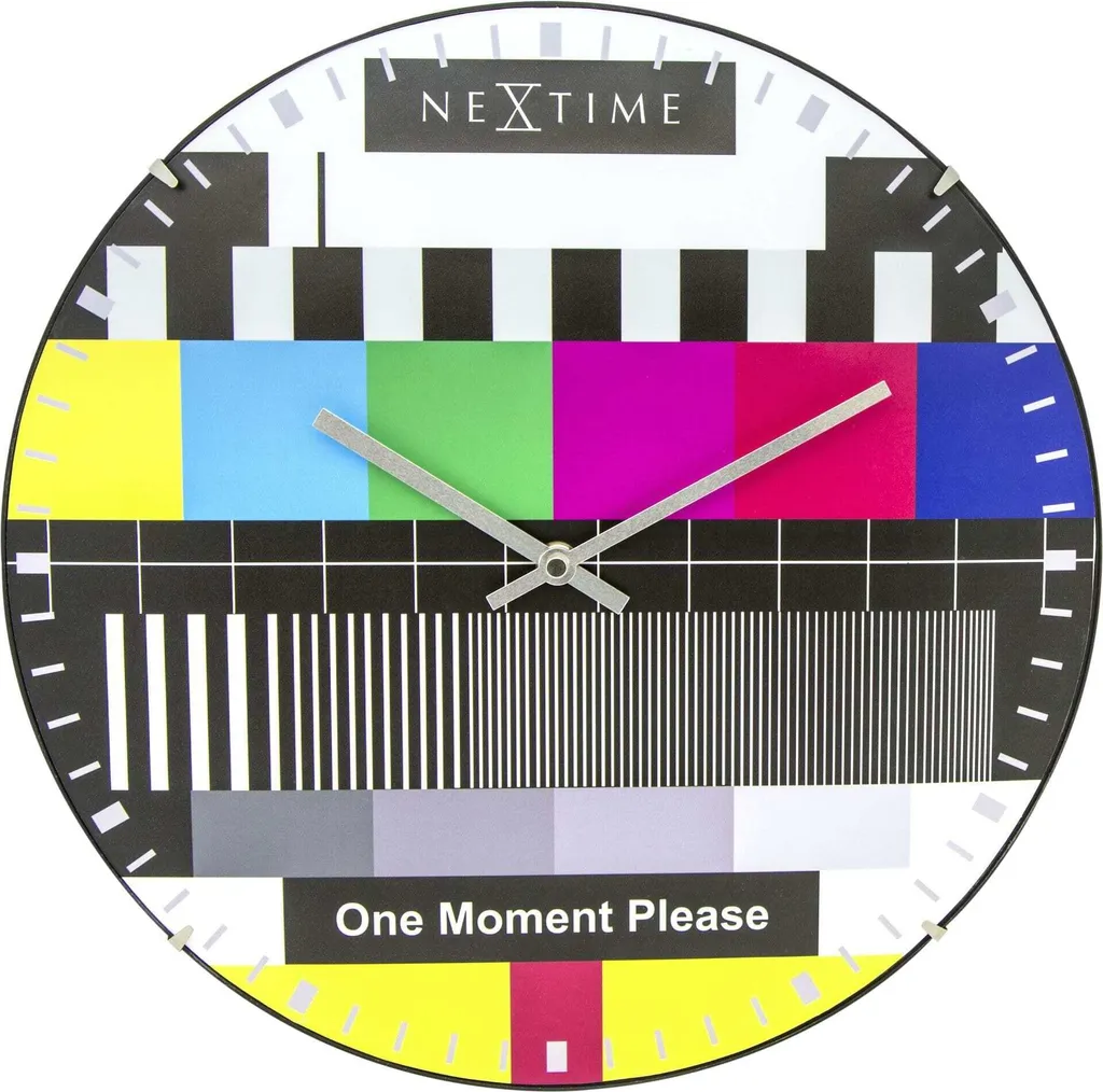 Horloge murale 35cm multicolore NeXtime 3162 effet dôme de verre