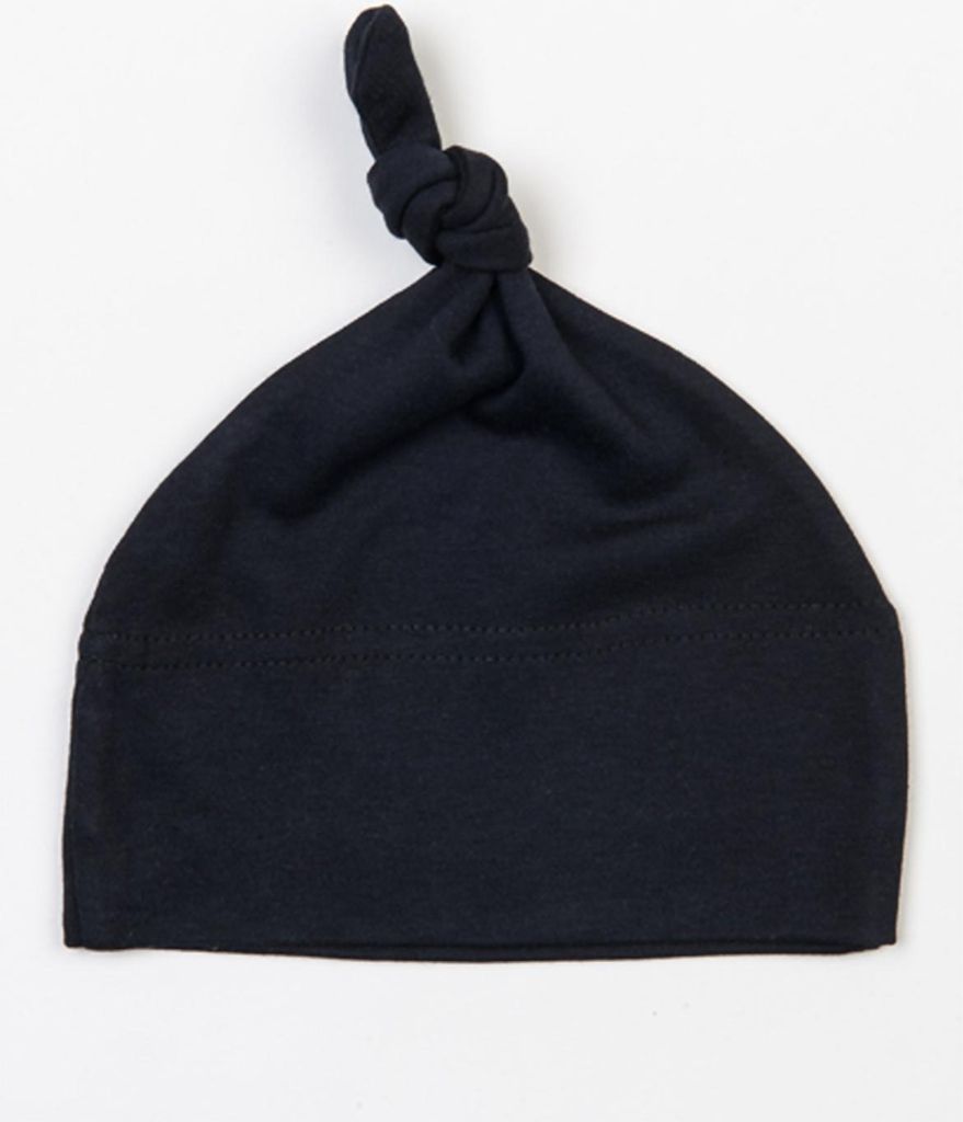 Babybugz BZ15 | Baby 1 Knot Hat - Babymütze - 100% Baumwolle - Farbe: Black - Größe: One Size