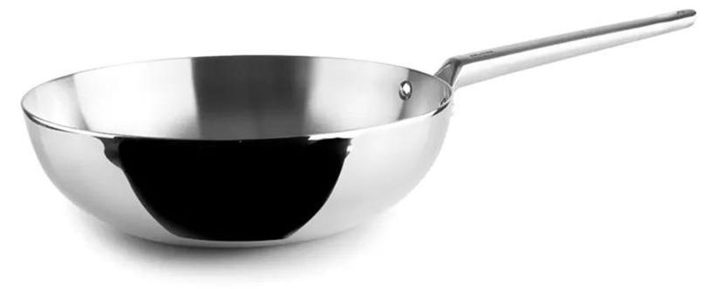Wok-Pfanne Ibili 5-Schichten, Edelstahl/Aluminium, 28 cm, silber