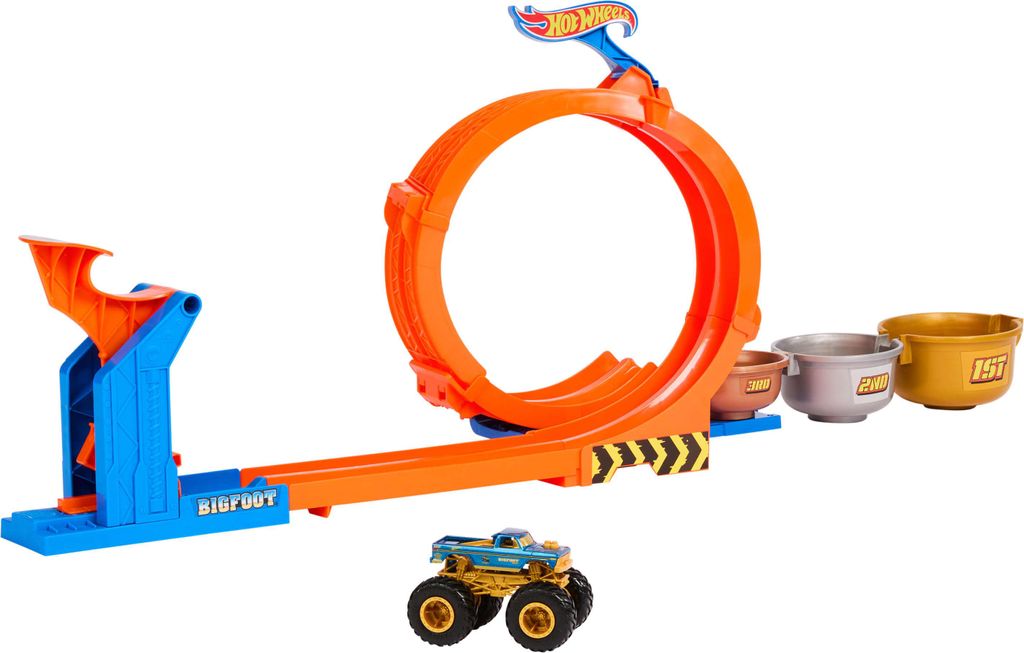 Pista per monster truck Hot Wheels con loop e bigfoot Immagine del prodotto 