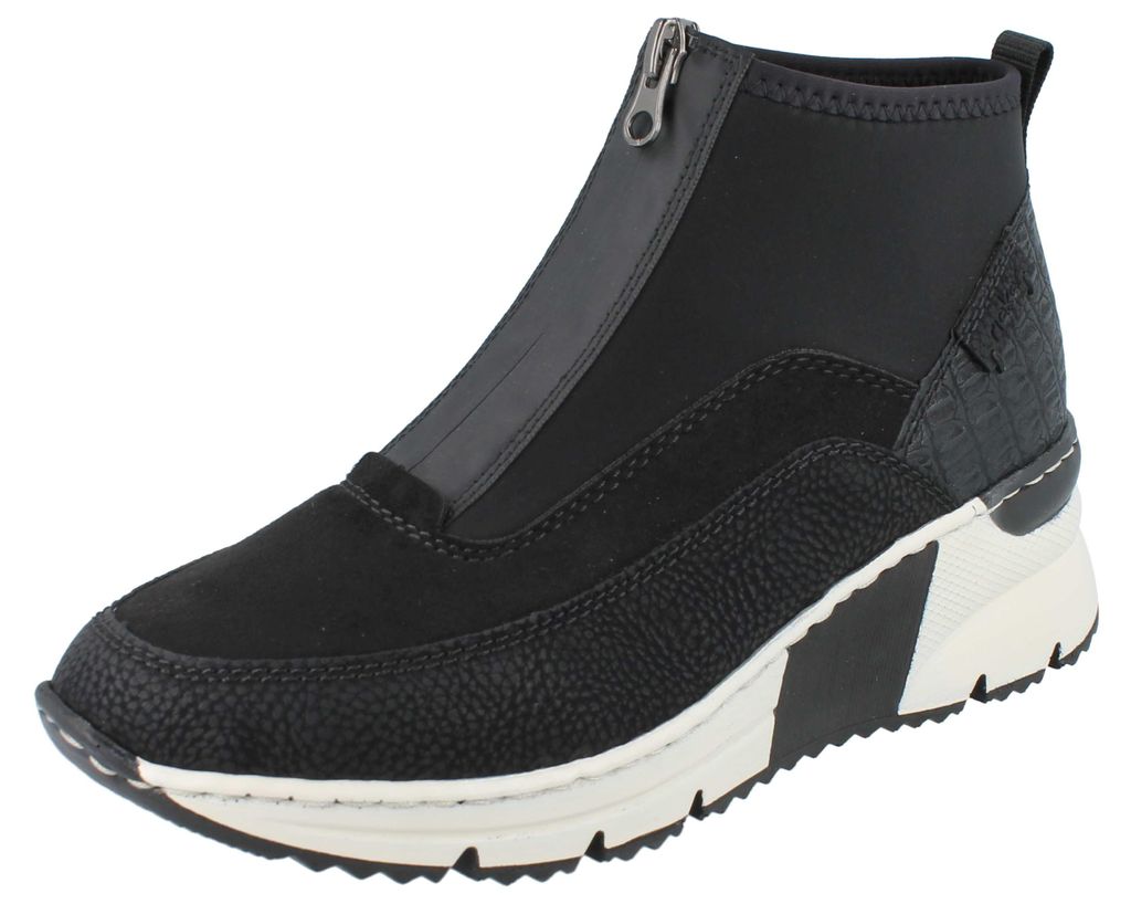 Rieker dames sneaker, model high, zwart, maat 39 EU Productafbeelding 