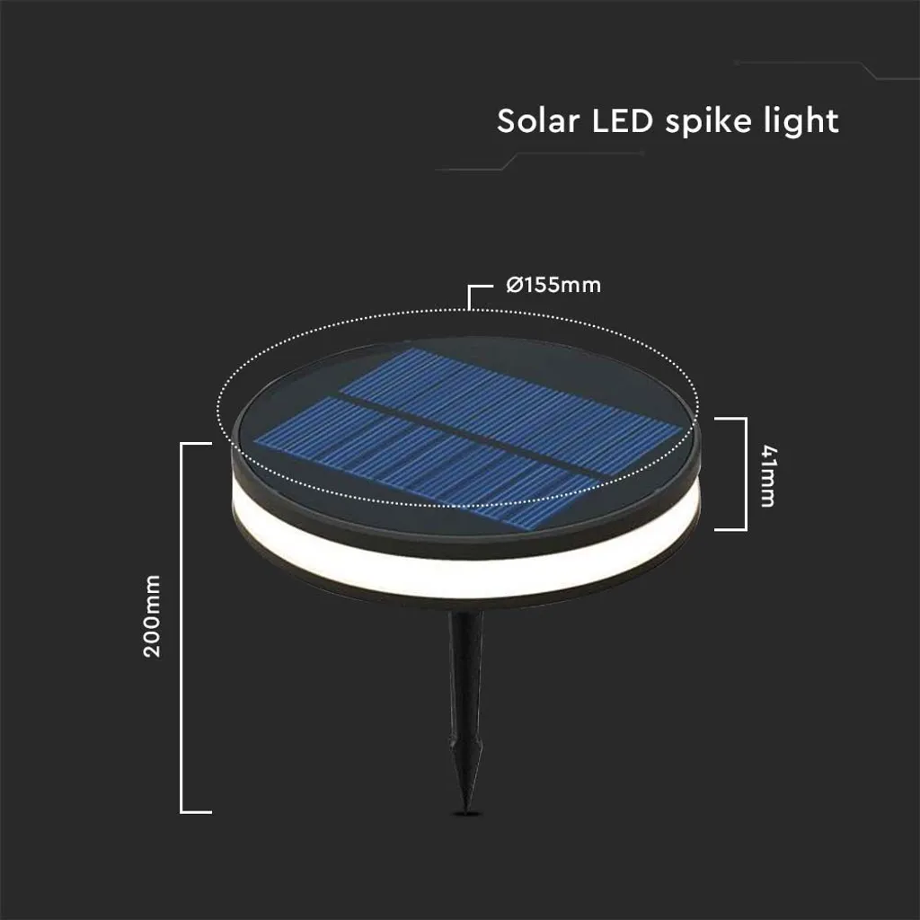Lampe Solaire Jardin à Piquer Noire - Balisage Extérieur 90 Lumens