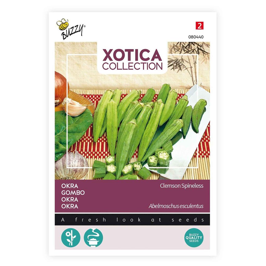 Buzzy Xotica Okra Clemson Beztŕňové semená - cca 8 gr | Obrázok produktu 